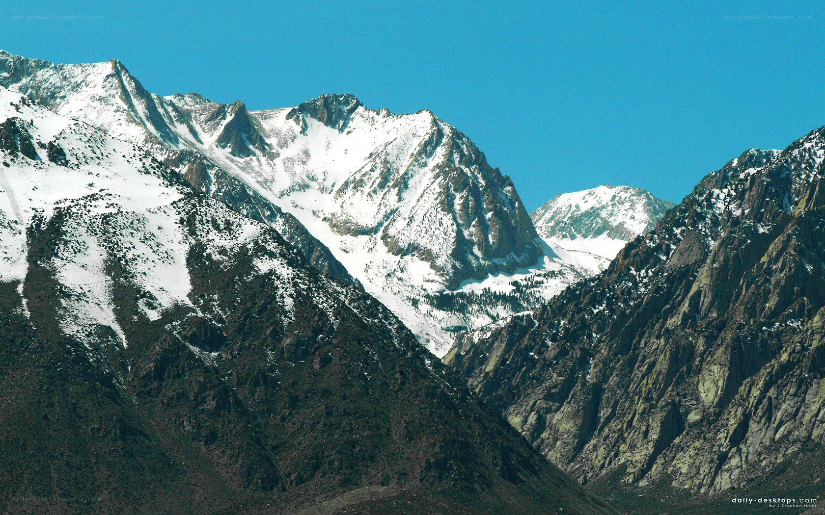 snow-capped mountain peaks