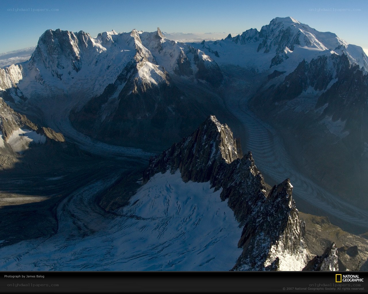 snow-capped mountain peaks