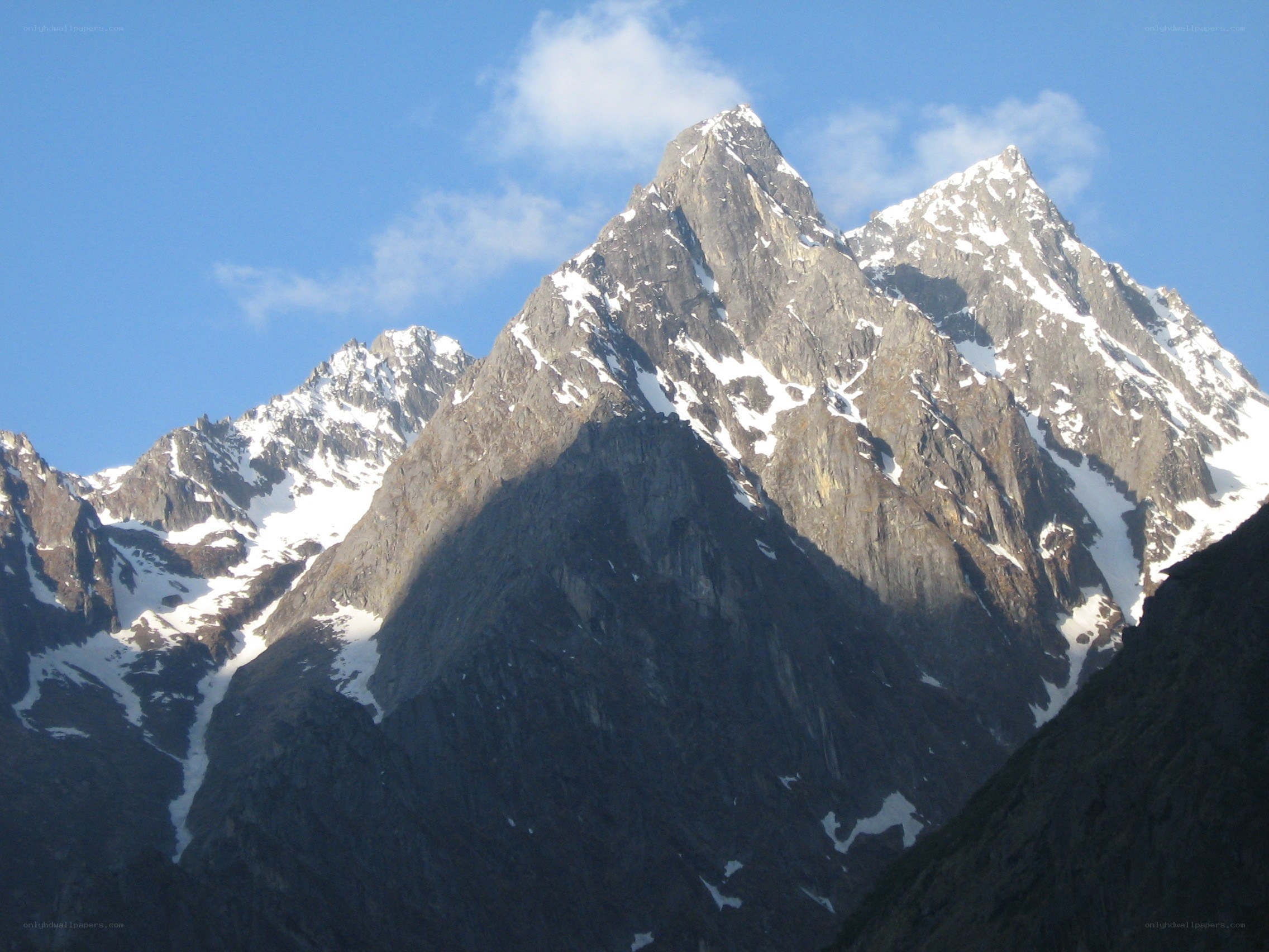 snow-capped mountain peaks