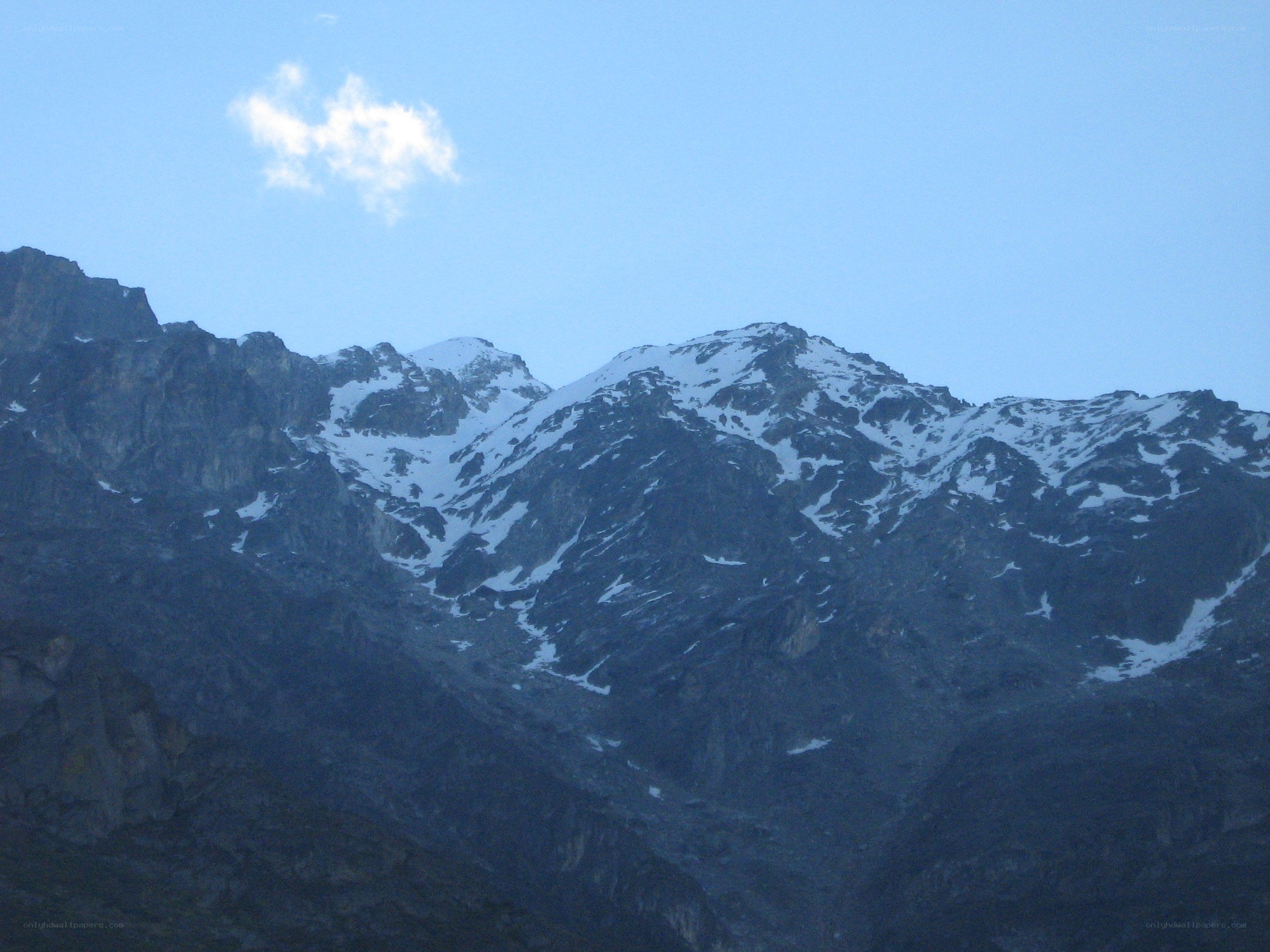 snow-capped mountain peaks