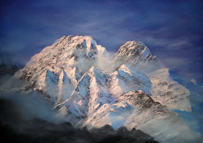 Snow-Capped Mountain Peaks
