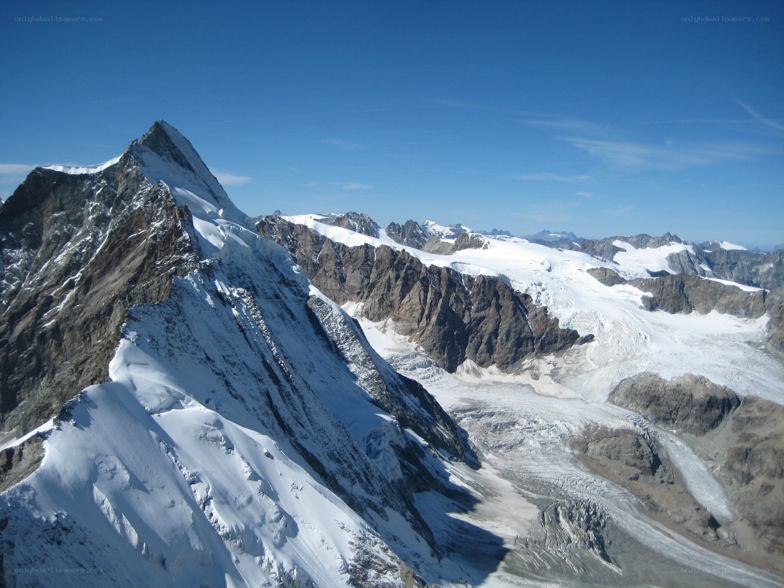 Snow-capped mountain peaks