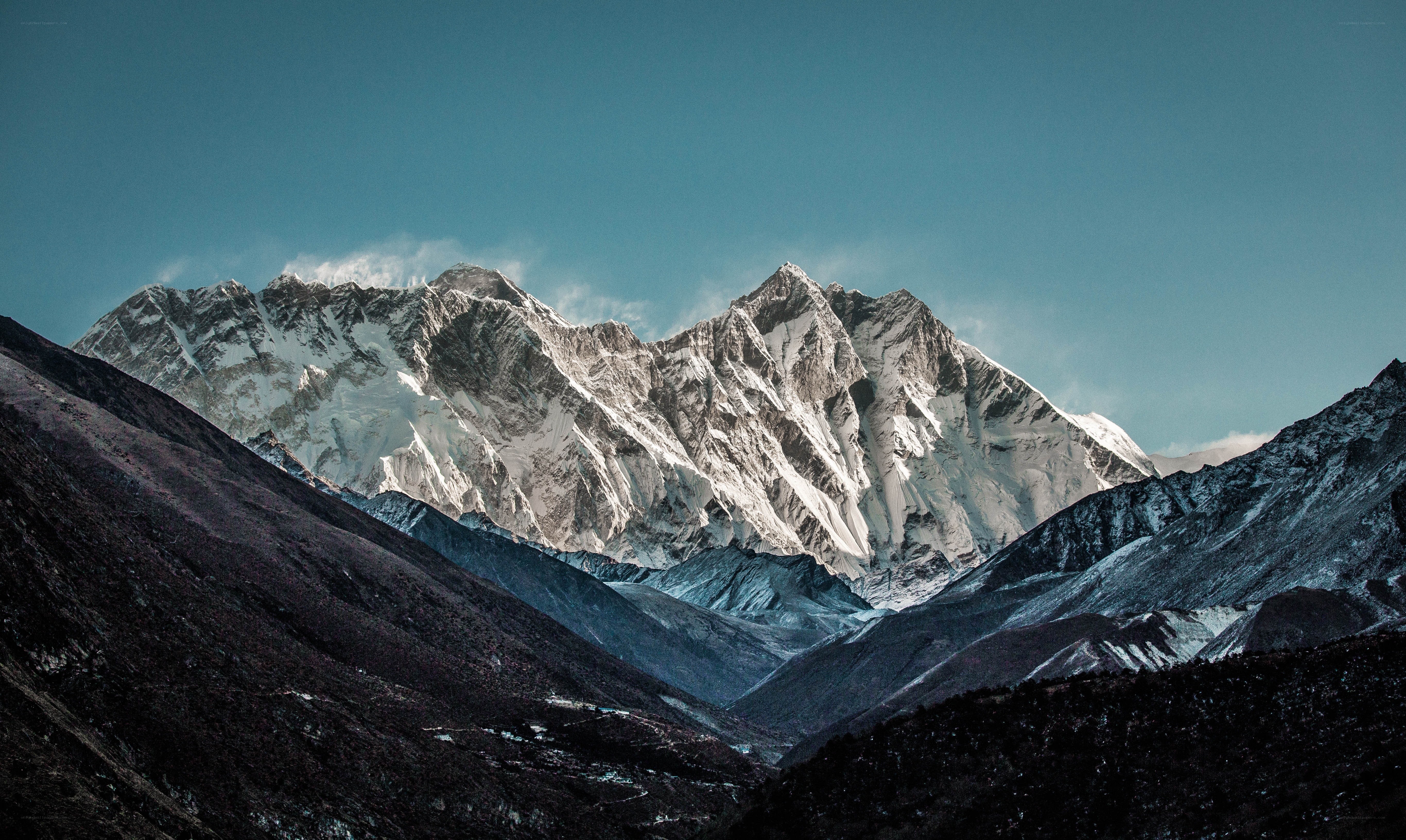 Snow-capped mountain peaks