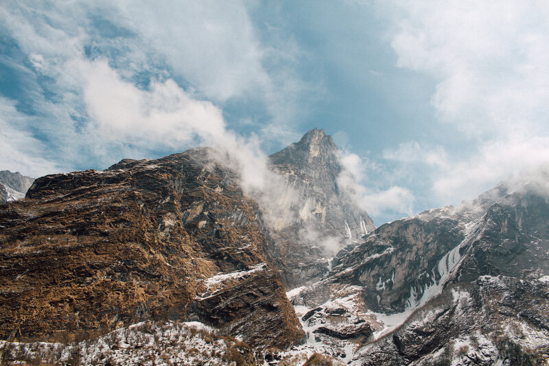 Snow-Capped Mountain Peaks