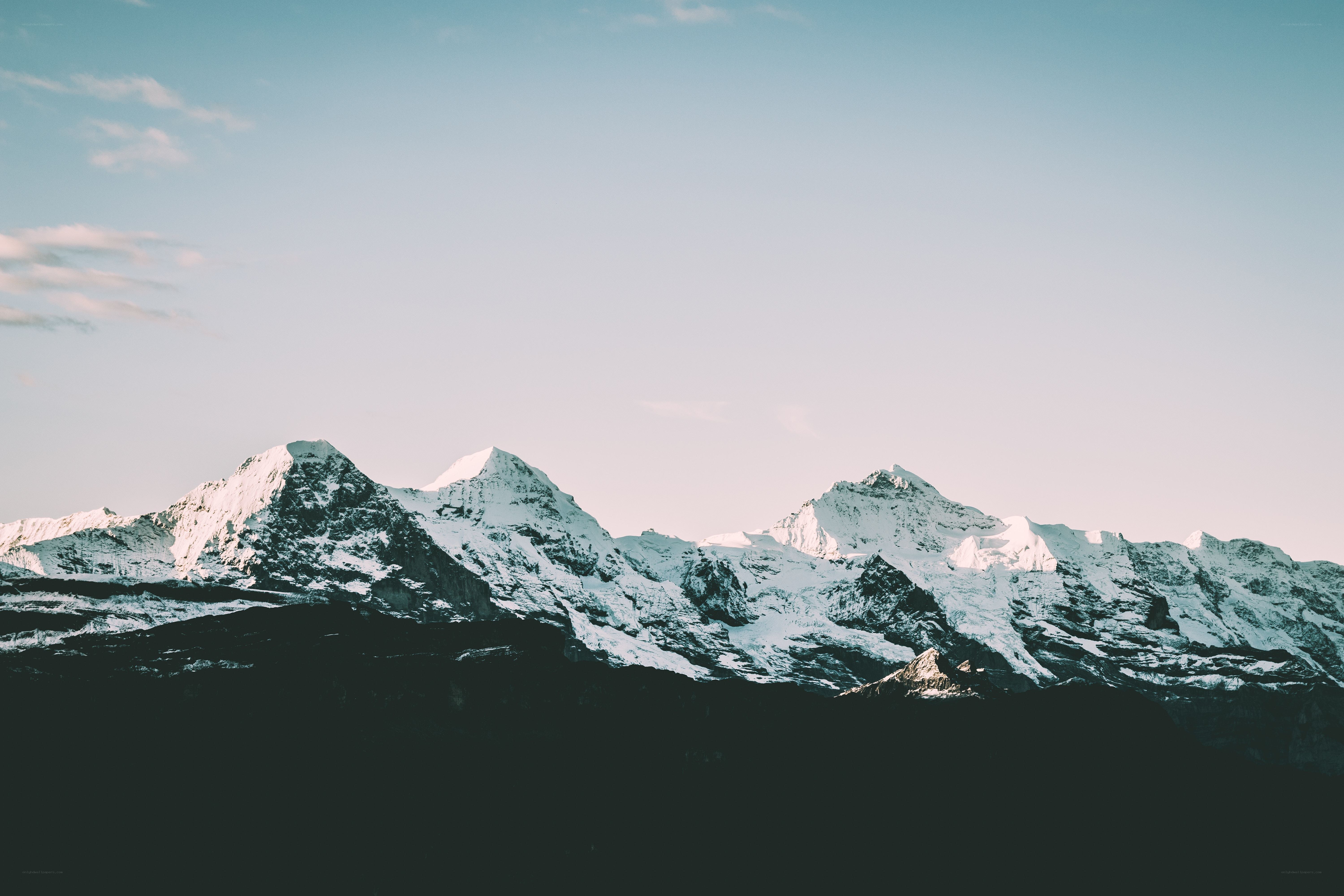 snow-capped mountain peaks