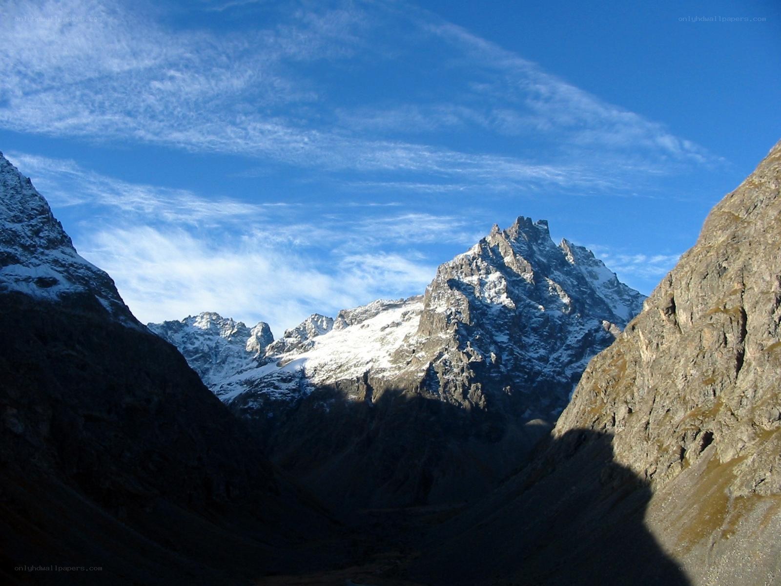 snow-capped mountain peaks