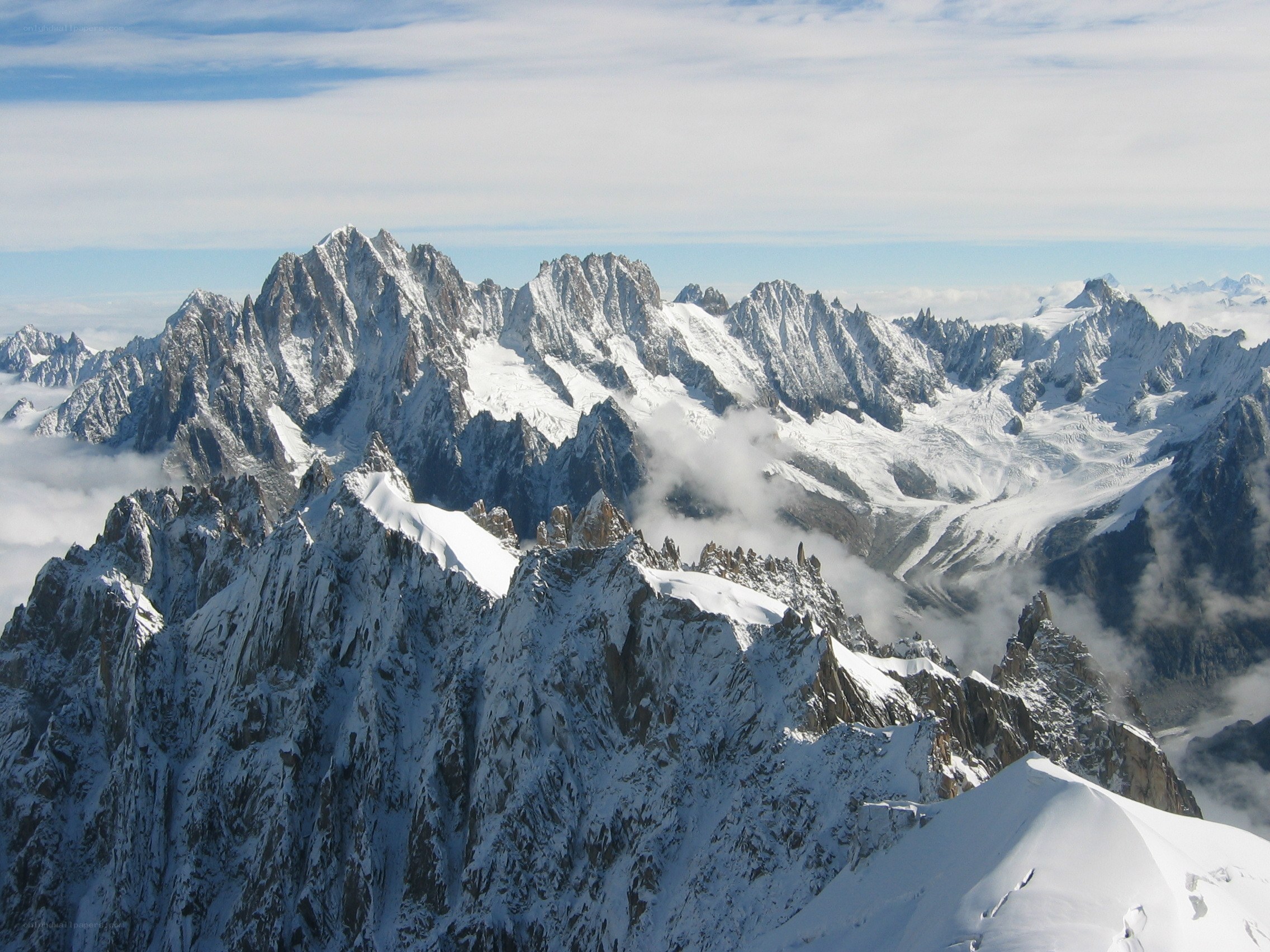 snow-capped mountain peaks