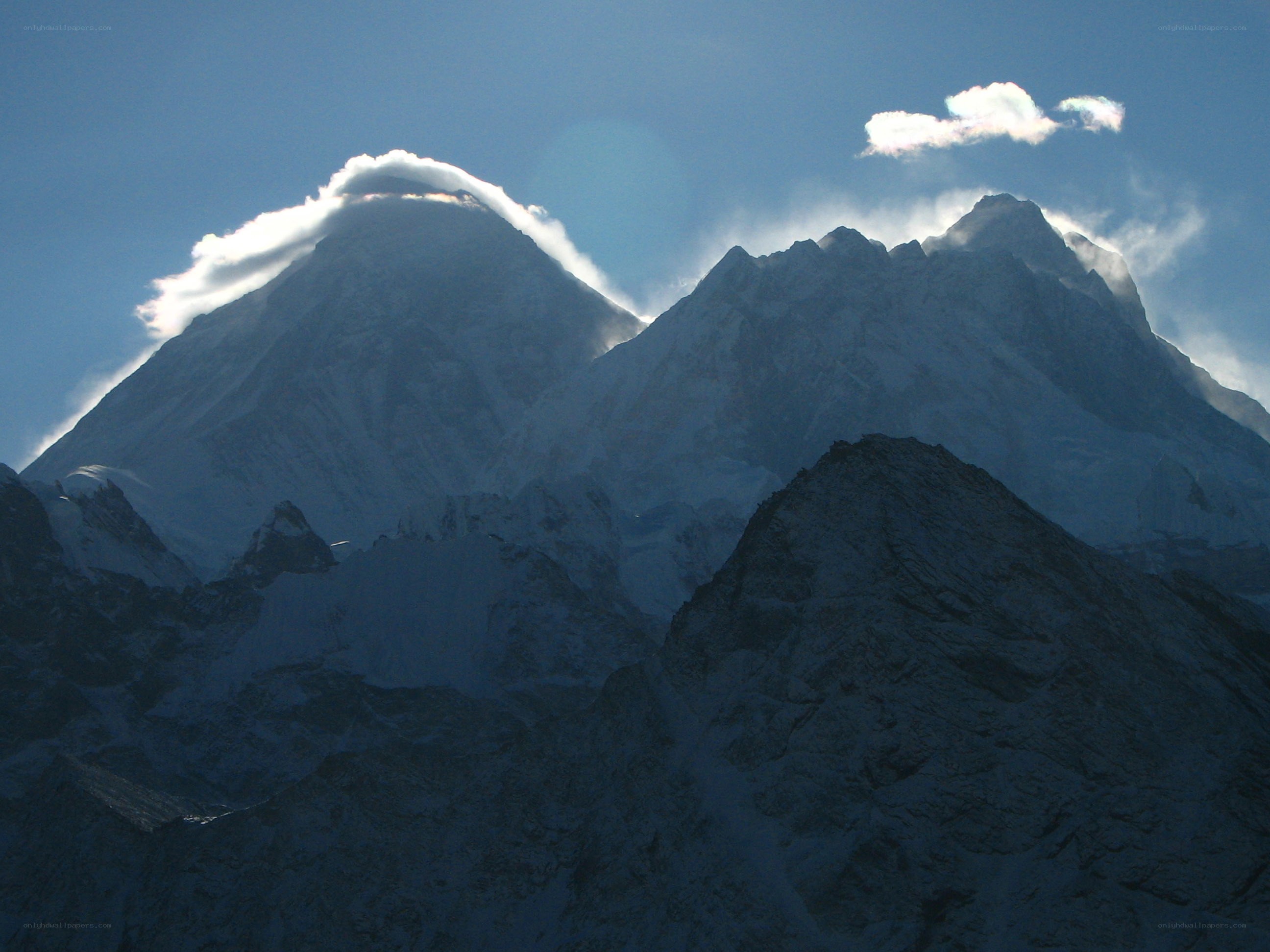 snow-capped mountain peaks