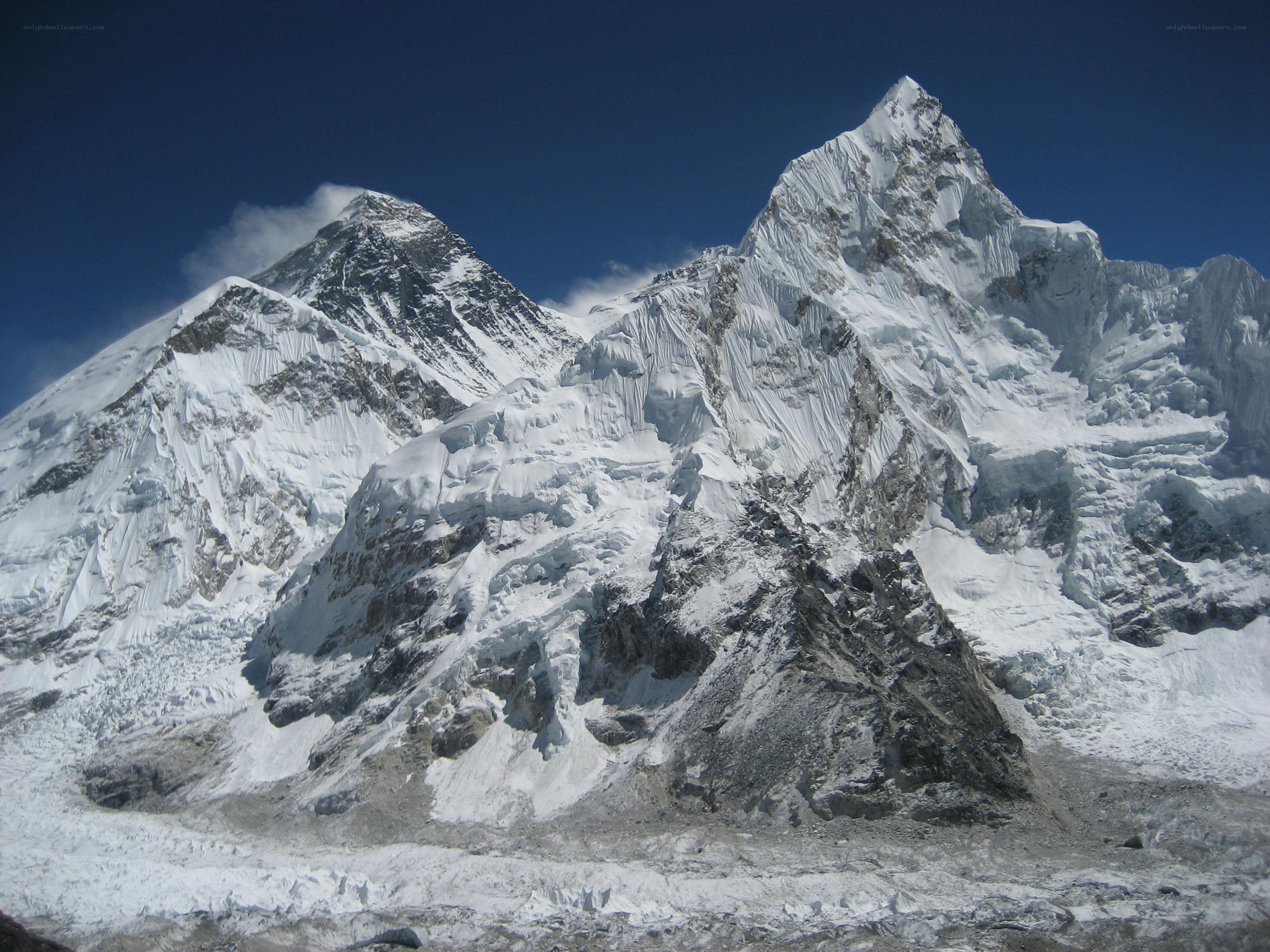 Snow-capped mountain peaks