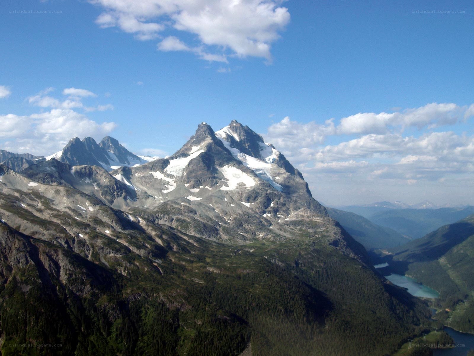 snow-capped mountain peaks