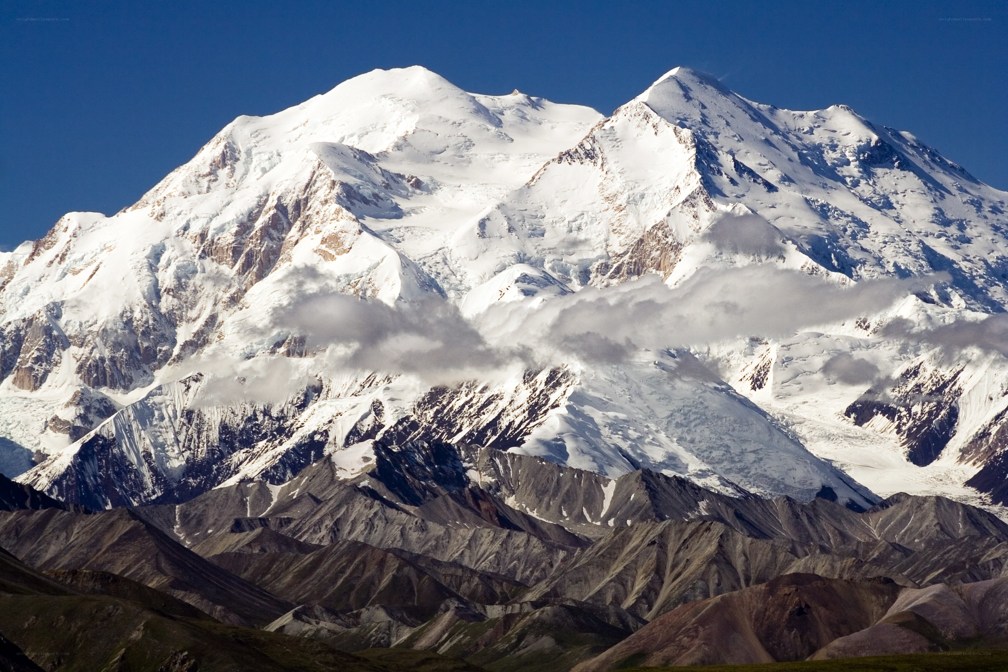 snow-capped mountain peaks