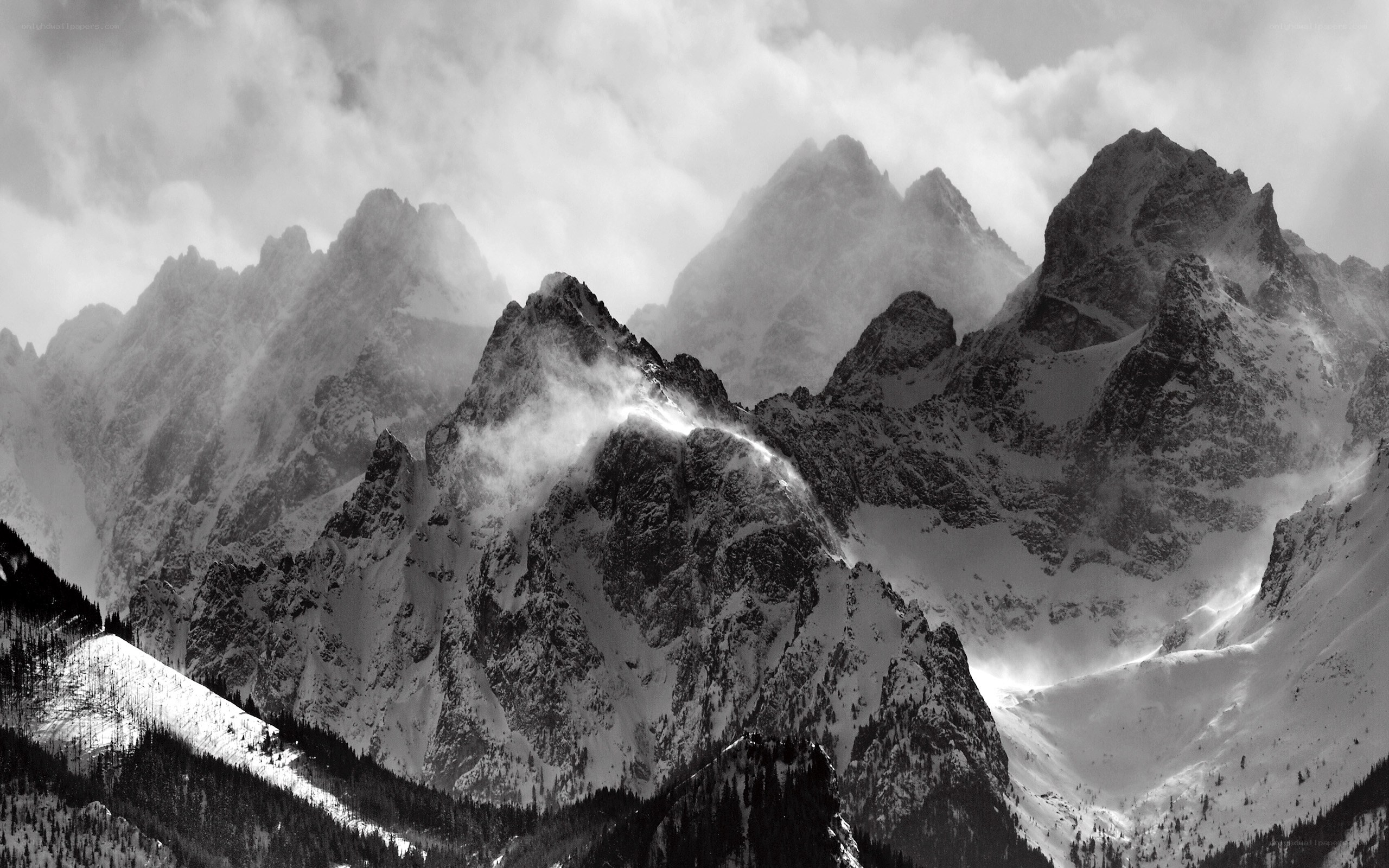 Snow-Capped Mountain Peaks