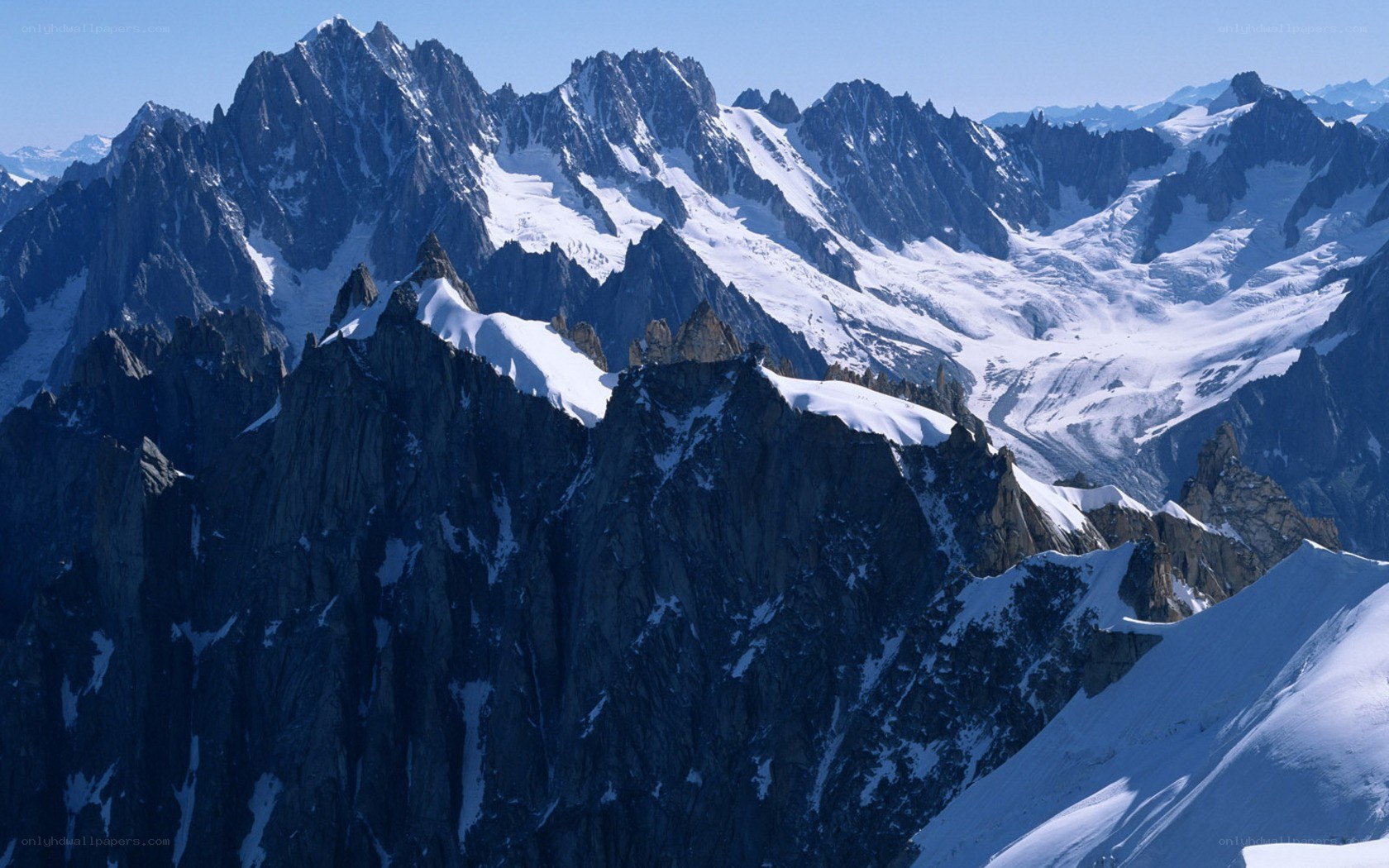 snow-capped mountain peaks