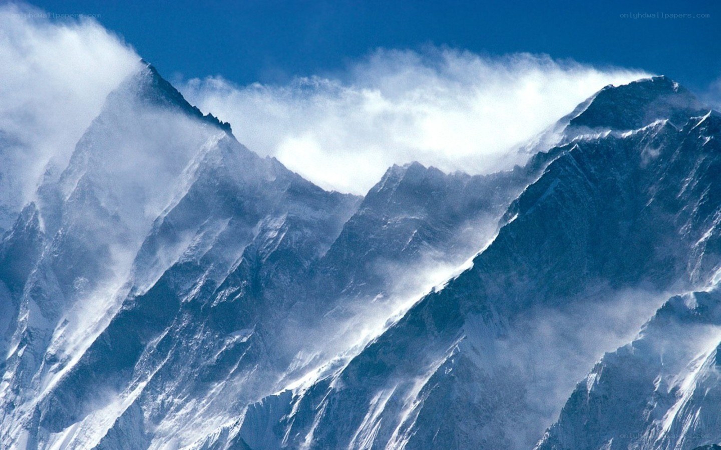 snow-capped mountain peaks