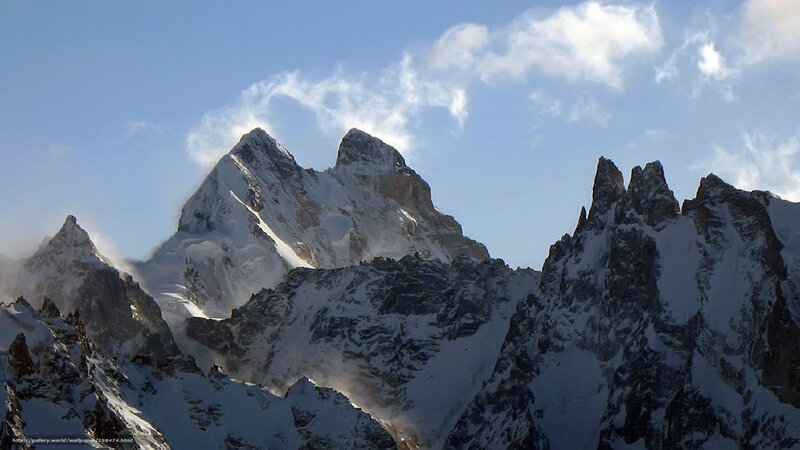 snow-capped mountain peaks