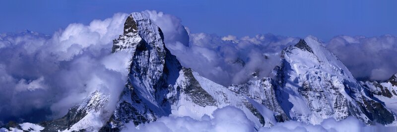snow-capped mountain peaks