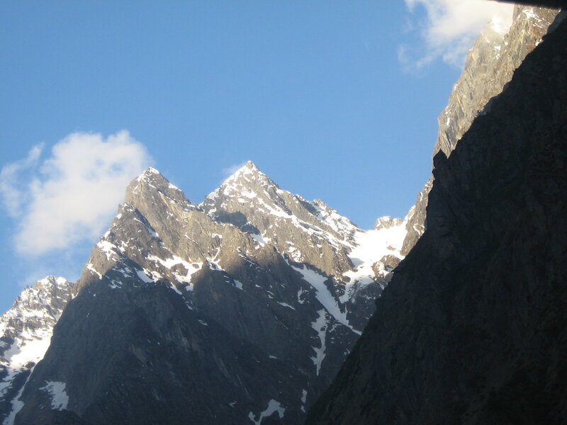 Snow-capped Mountain Peaks — Blue, Dramatic, Afternoon, Photograph, Sky