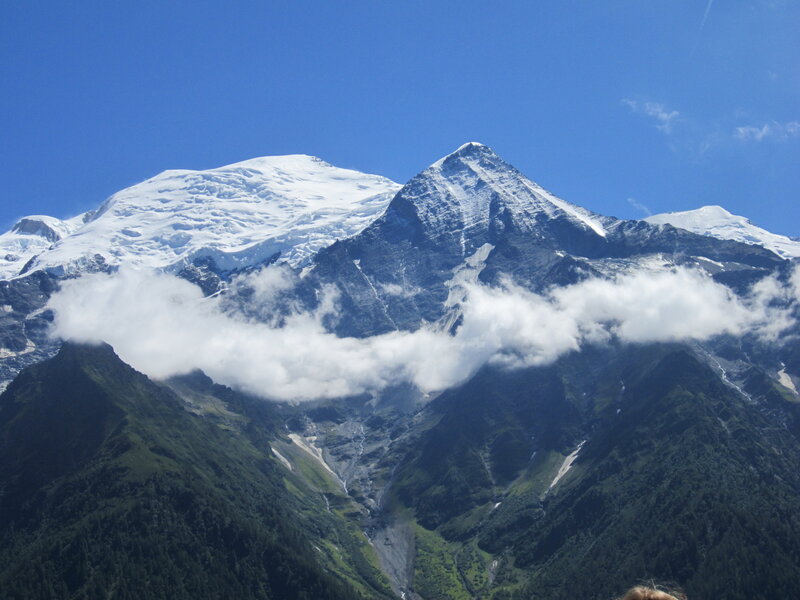 Snow-capped Mountain Peaks — Blue, Serene