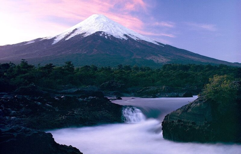 Snow-capped Mountain — Purple, Serene