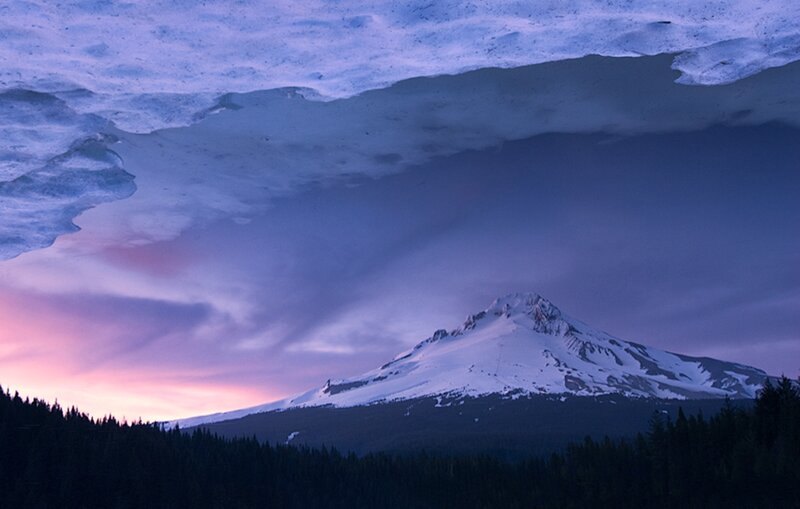Snow-capped Mountain — Purple