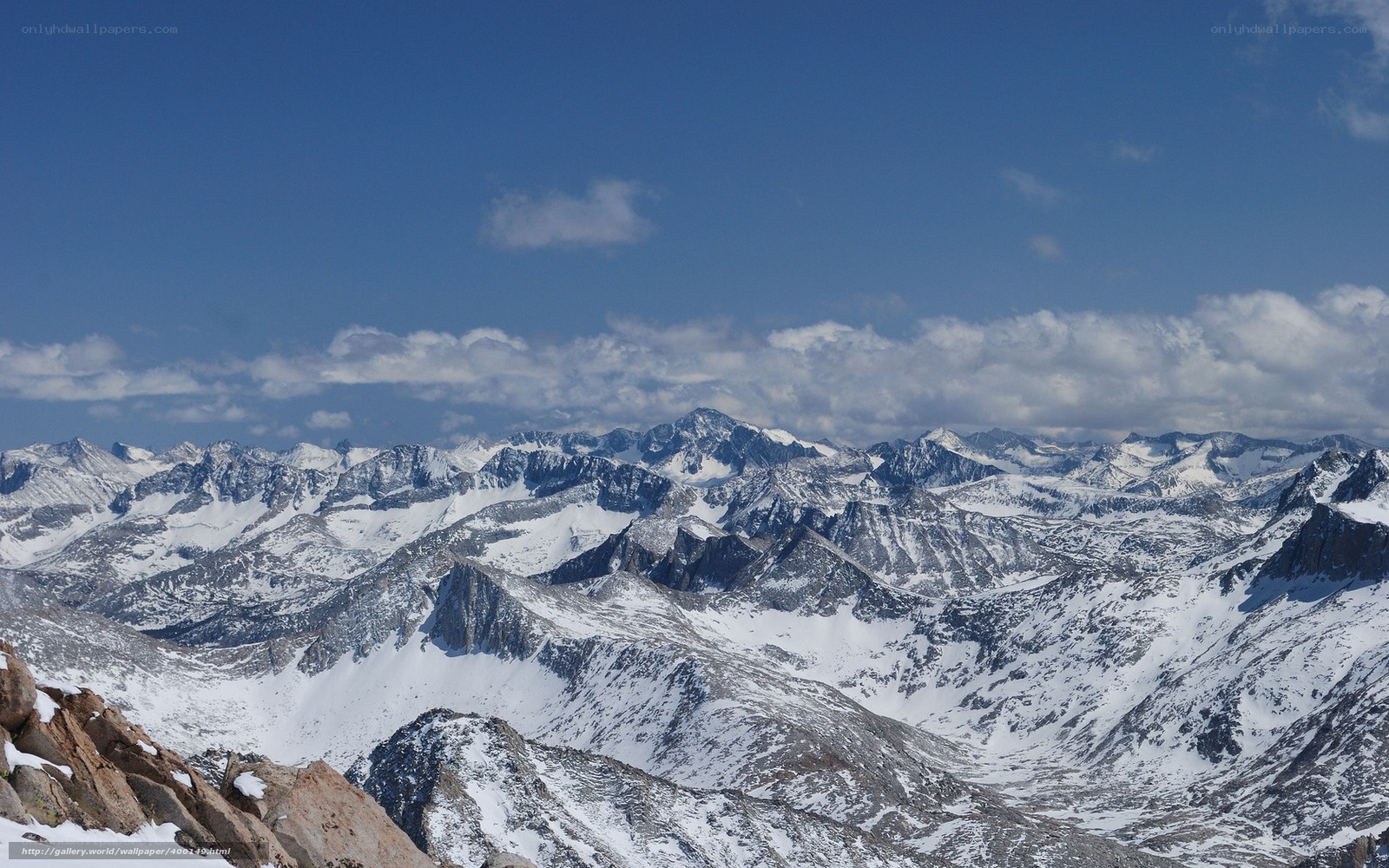 Snow-Capped Mountain Range