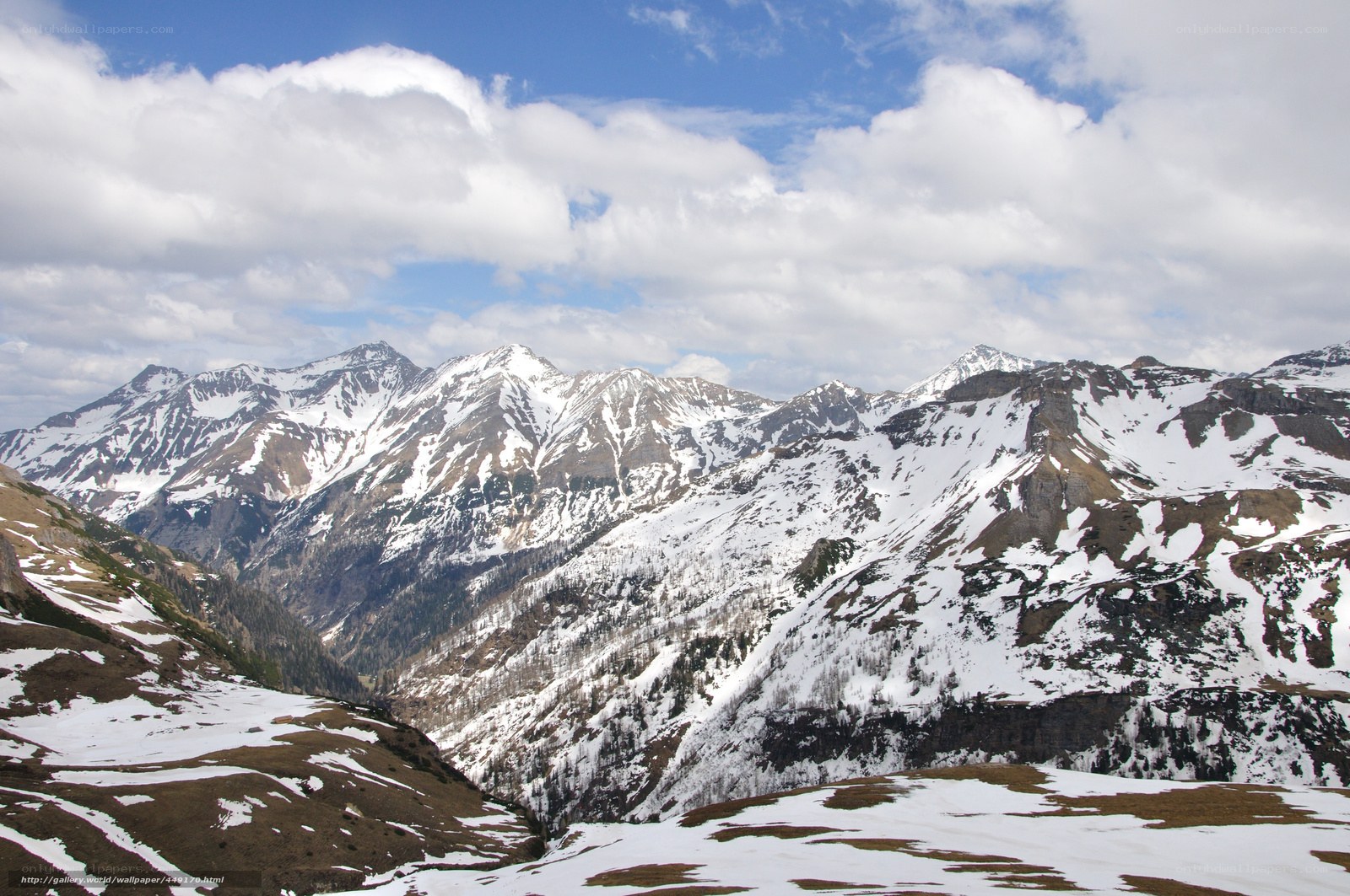 snow-capped mountain range