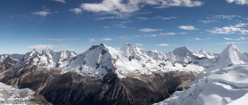 Snow-capped mountain range