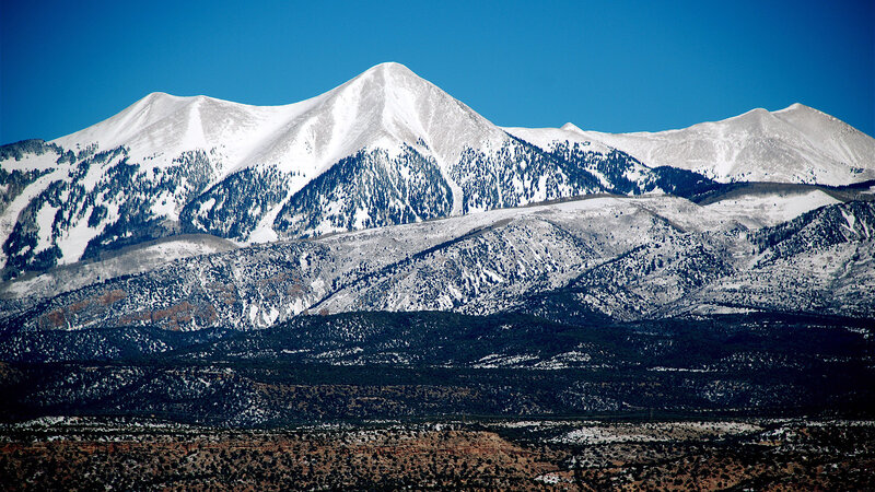 snow-capped mountain range