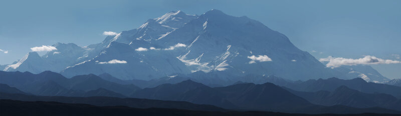 Snow-capped mountain range