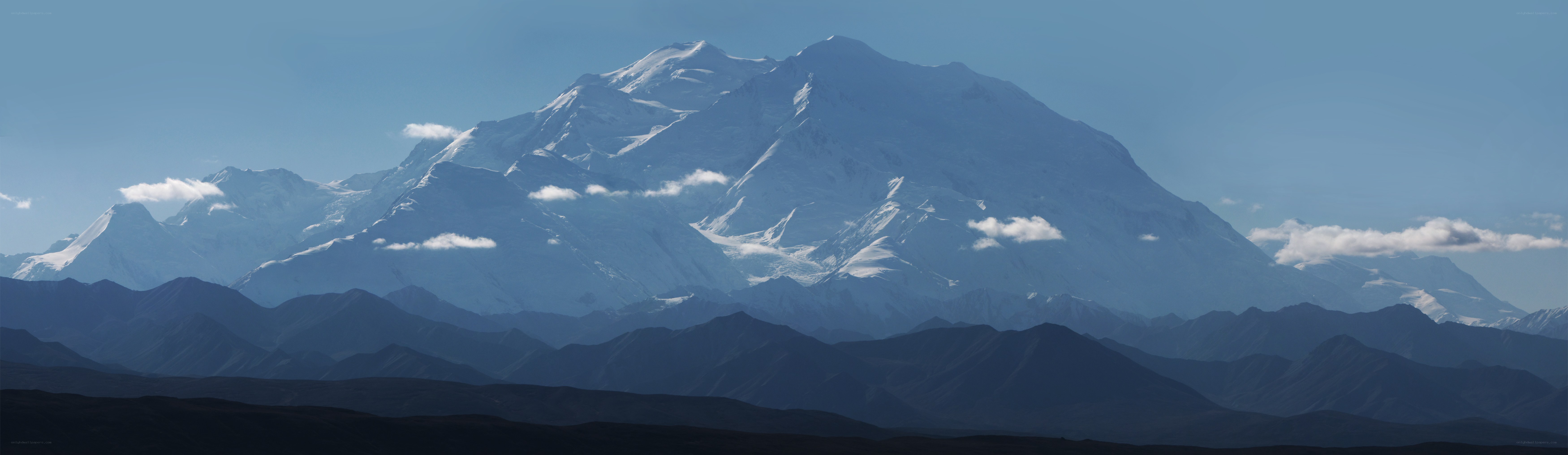 Snow-capped mountain range