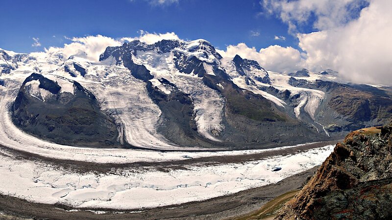 snow-capped mountain range