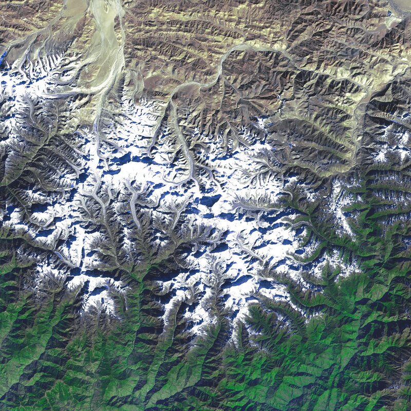 snow-capped mountain range