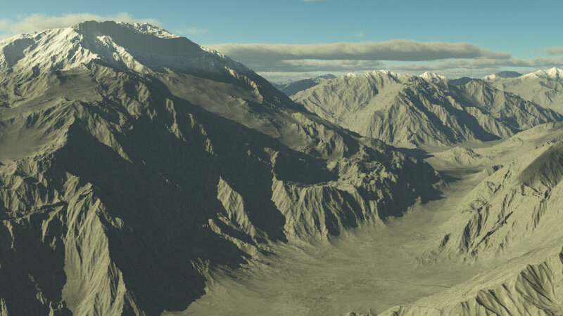 snow-capped mountain range