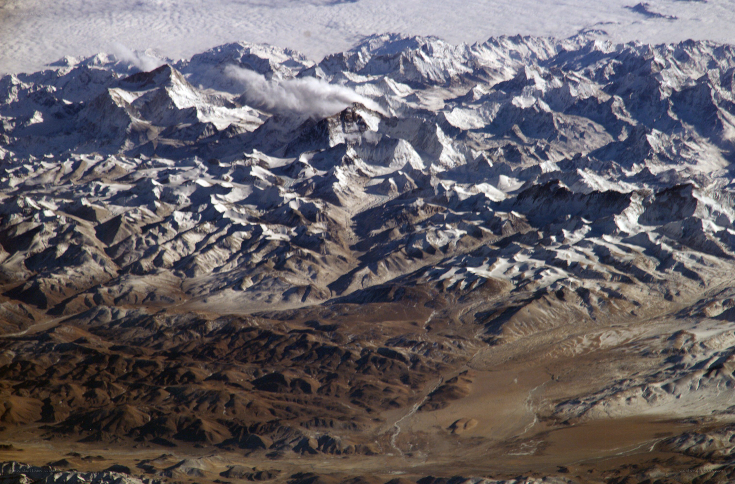 snow-capped mountain range