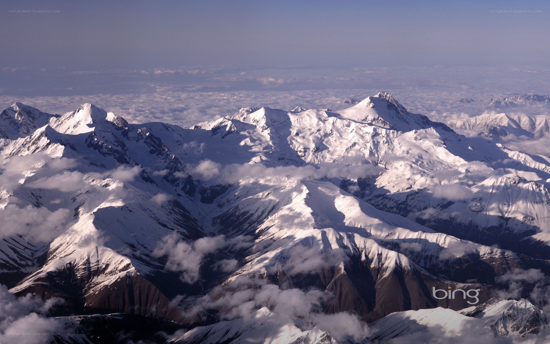 snow-capped mountain range