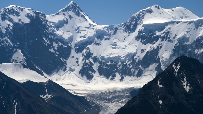 snow-capped mountain range