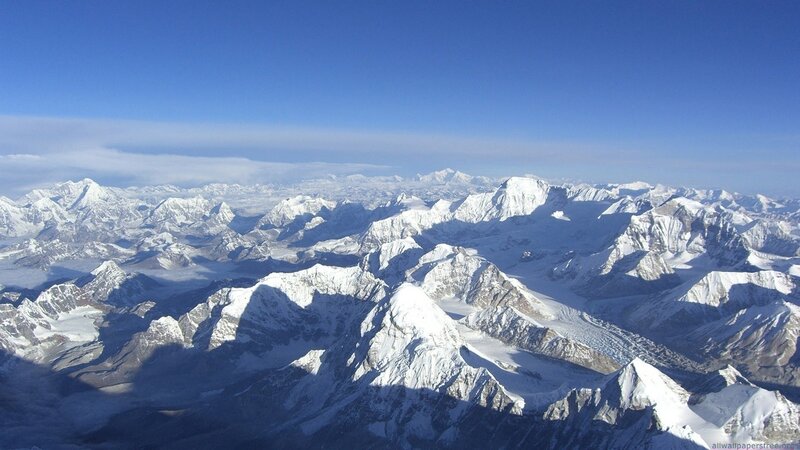 snow-capped mountain range