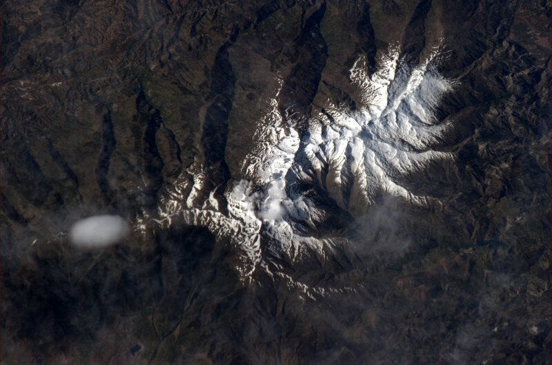 snow-capped mountain range