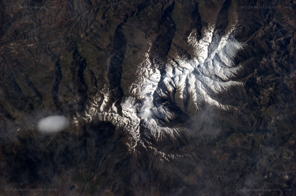 snow-capped mountain range