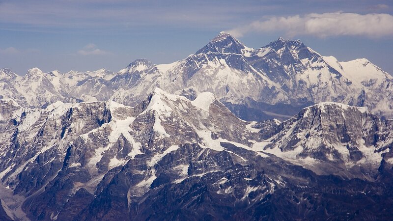 snow-capped mountain range