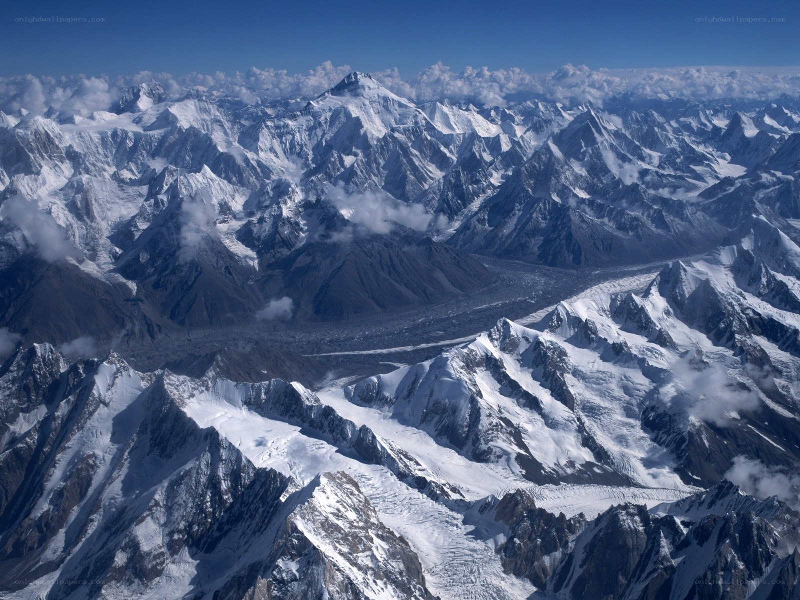 snow-capped mountain range