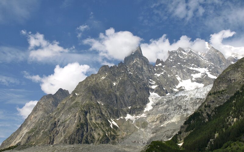Snow-capped Mountain Range — Blue, Dramatic
