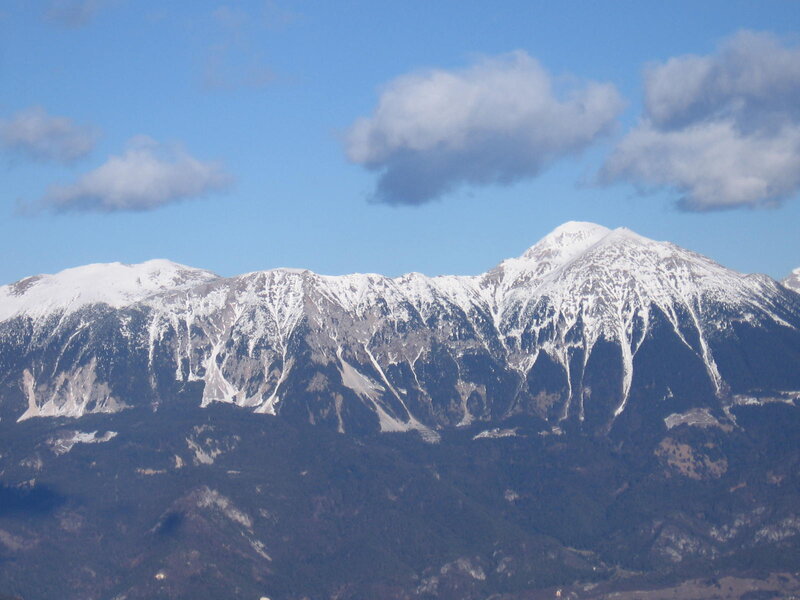 Snow-capped Mountain Range — Blue, Serene, Afternoon, Photograph, Clouds, Mountains