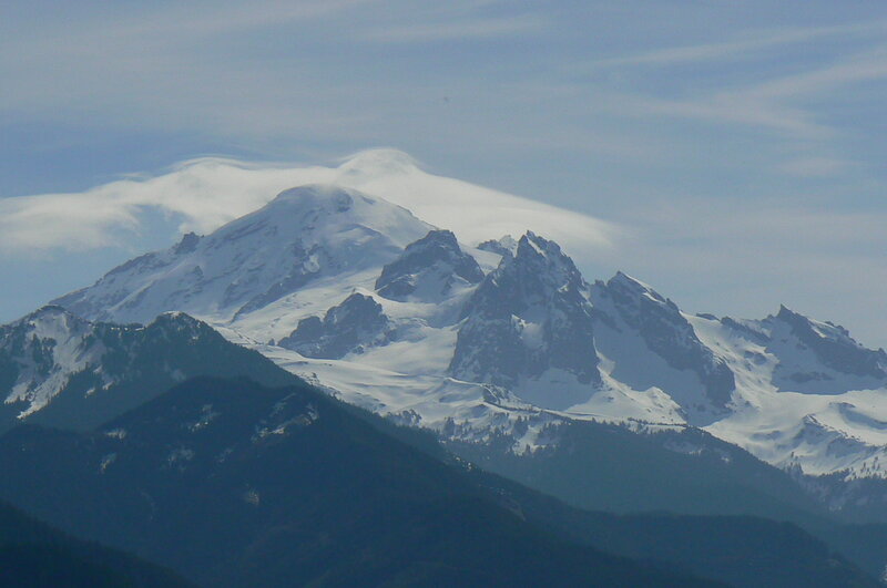 Snow-capped Mountain Range — Blue, Serene, Afternoon, Photograph, Clouds