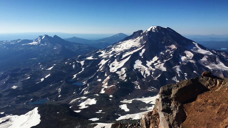 Snow-capped Mountain Range — Blue, Serene, Afternoon, Photograph, Mountains, Snow, Sky, Lakes