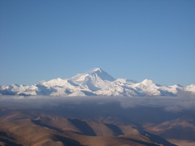 Snow-capped Mountain Range — Blue, Serene, Morning, Photograph, Clouds, Mountains