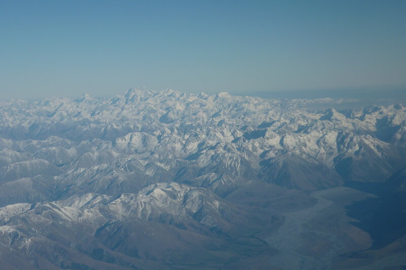 Snow-capped Mountain Range — Blue, Serene, Photograph