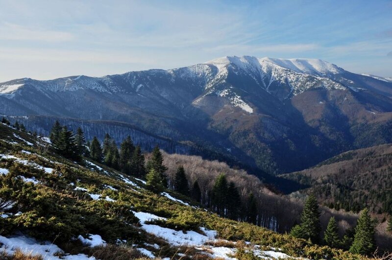 Snow-capped Mountain Range — Blue, Serene, Winter, Photograph, Snow