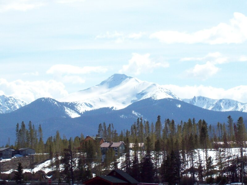 Snow-capped Mountain Range — Blue, Serene, Winter, Photograph, Trees