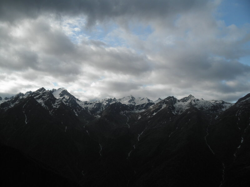 Snow-capped Mountain Range — Gray